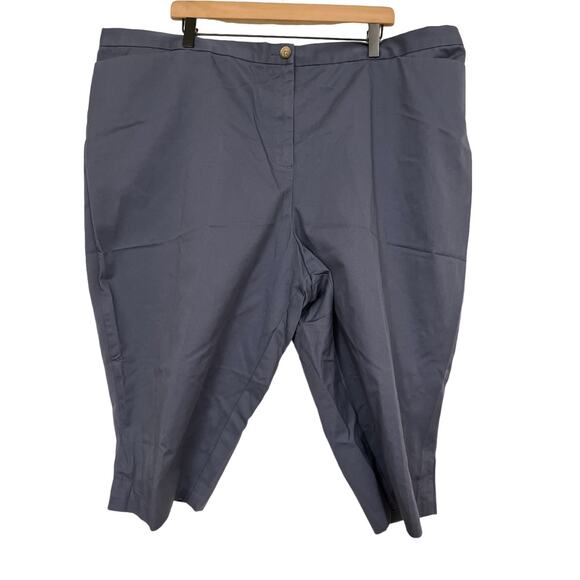 Lands End Womens Blue Cropped Fit 3 Pants Size 26 Womens Petite - Picture 1 of 6